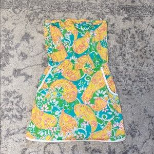 Lily Pulitzer strapless dress with built in shorts